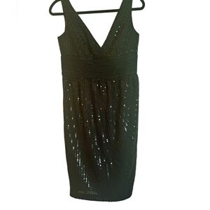 London Times Black Sequin Evening Cocktail Party  Dress Size 6
